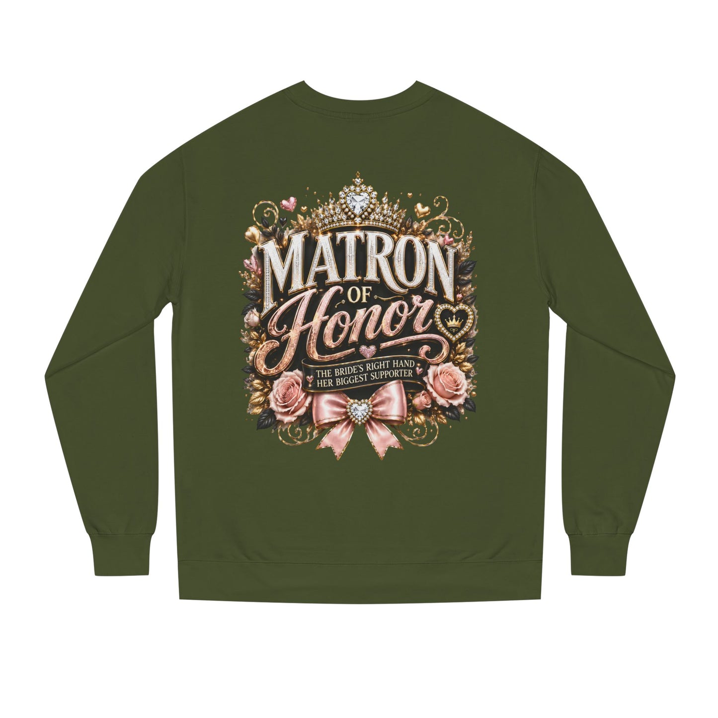 Matron of Honor Sweatshirt — Elegant Bridal Party Crewneck