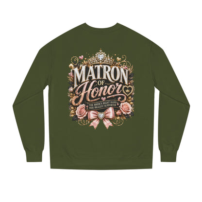 Matron of Honor Sweatshirt — Elegant Bridal Party Crewneck