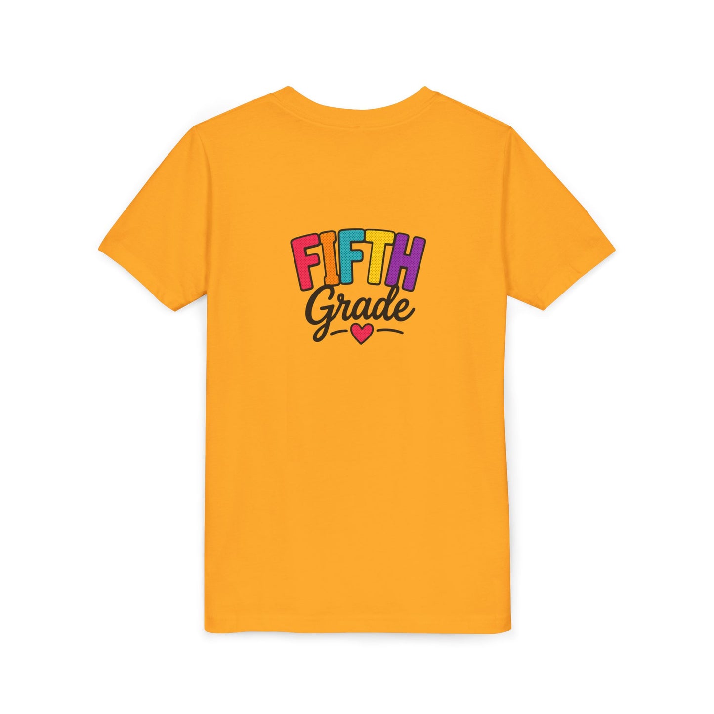 Fifth Grade Kids T‑Shirt – Colorful Back-to-School Tee with Heart