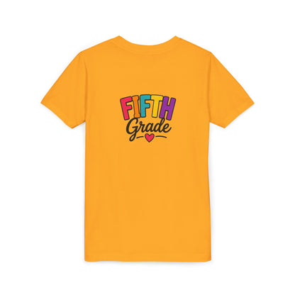 Fifth Grade Kids T‑Shirt – Colorful Back-to-School Tee with Heart
