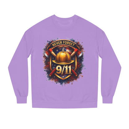 9/11 Never Forget Firefighter Helmet Crewneck Sweatshirt