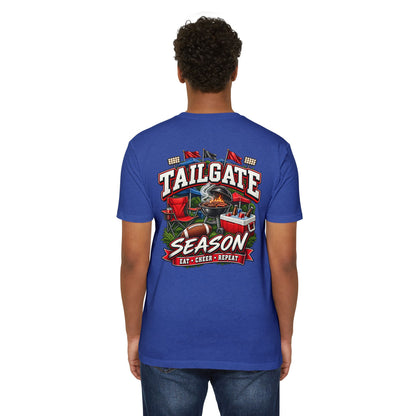 Tailgate Season T-Shirt — "Tailgate Season: Eat • Cheer • Repeat" Game Day Tee