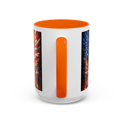 Patriotic Eagle Coffee Mug — American Flag Bald Eagle Accent Mug (11/15oz)