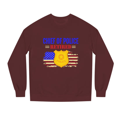 Retired Chief of Police Sweatshirt – American Flag Badge Tribute