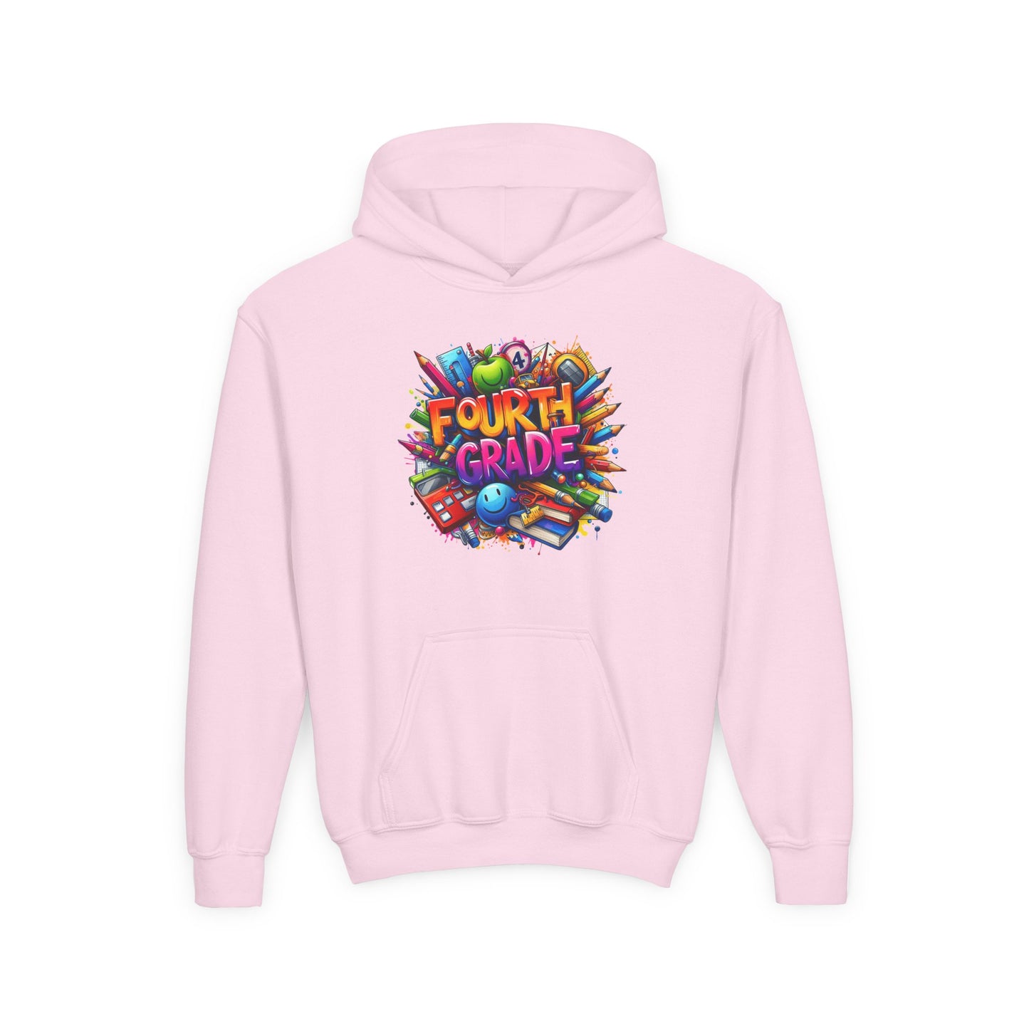 Fourth Grade Youth Hoodie — Colorful Back-to-School Kids Sweatshirt