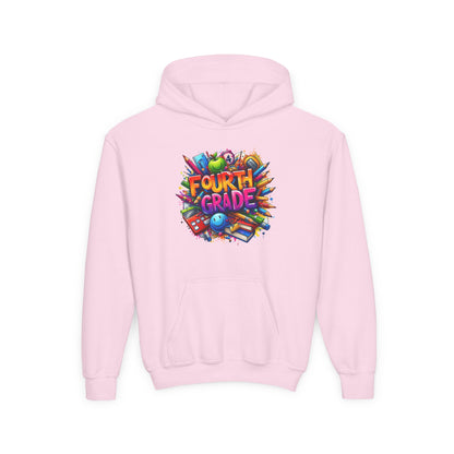 Fourth Grade Youth Hoodie — Colorful Back-to-School Kids Sweatshirt