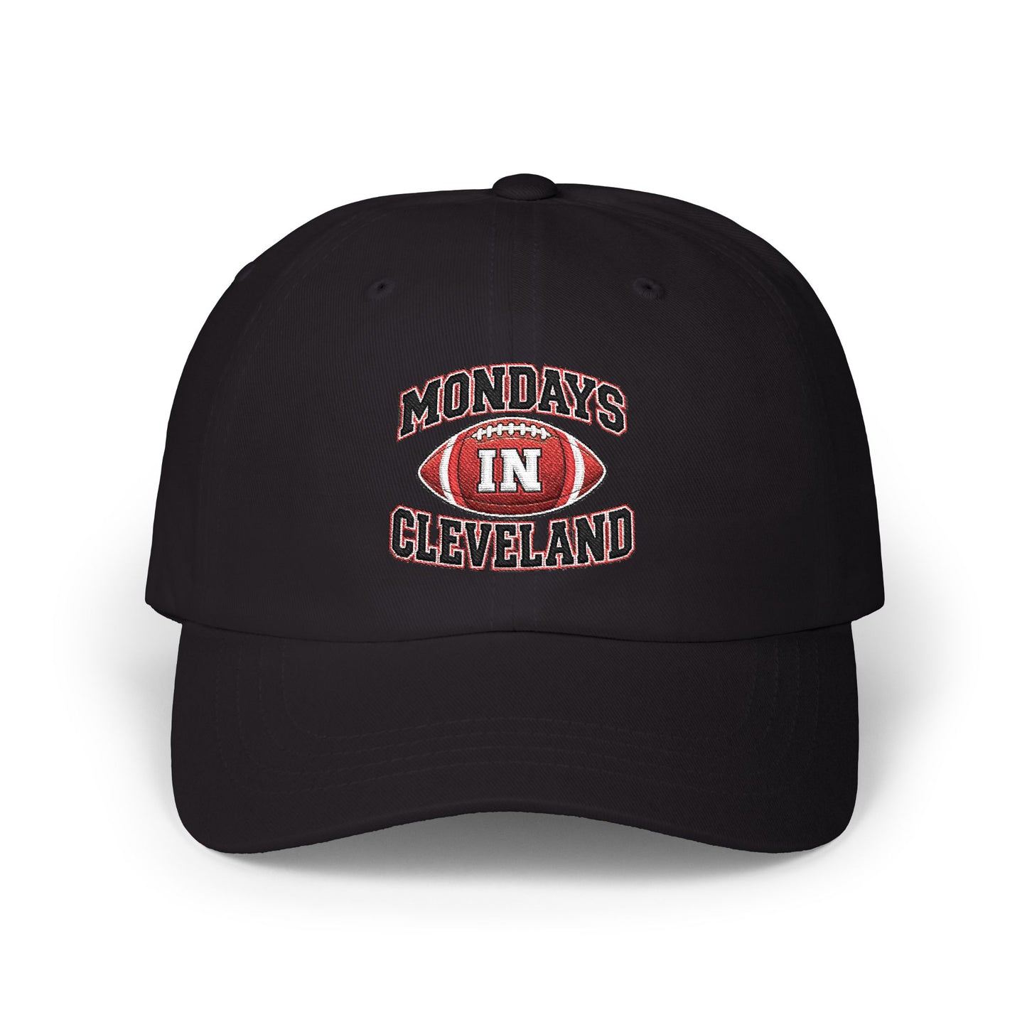 Dad Cap - "Mondays in Cleveland" Football Embroidered Hat