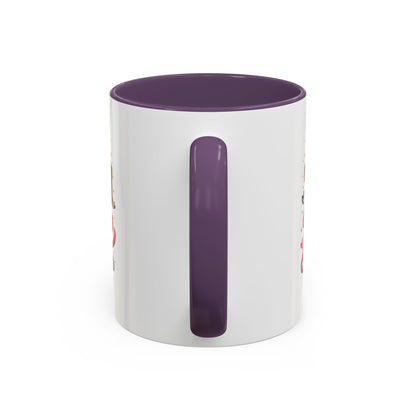 Team Bride Accent Coffee Mug — Pink & Gold Bachelorette Bridal Shower Gift (11/15 oz)