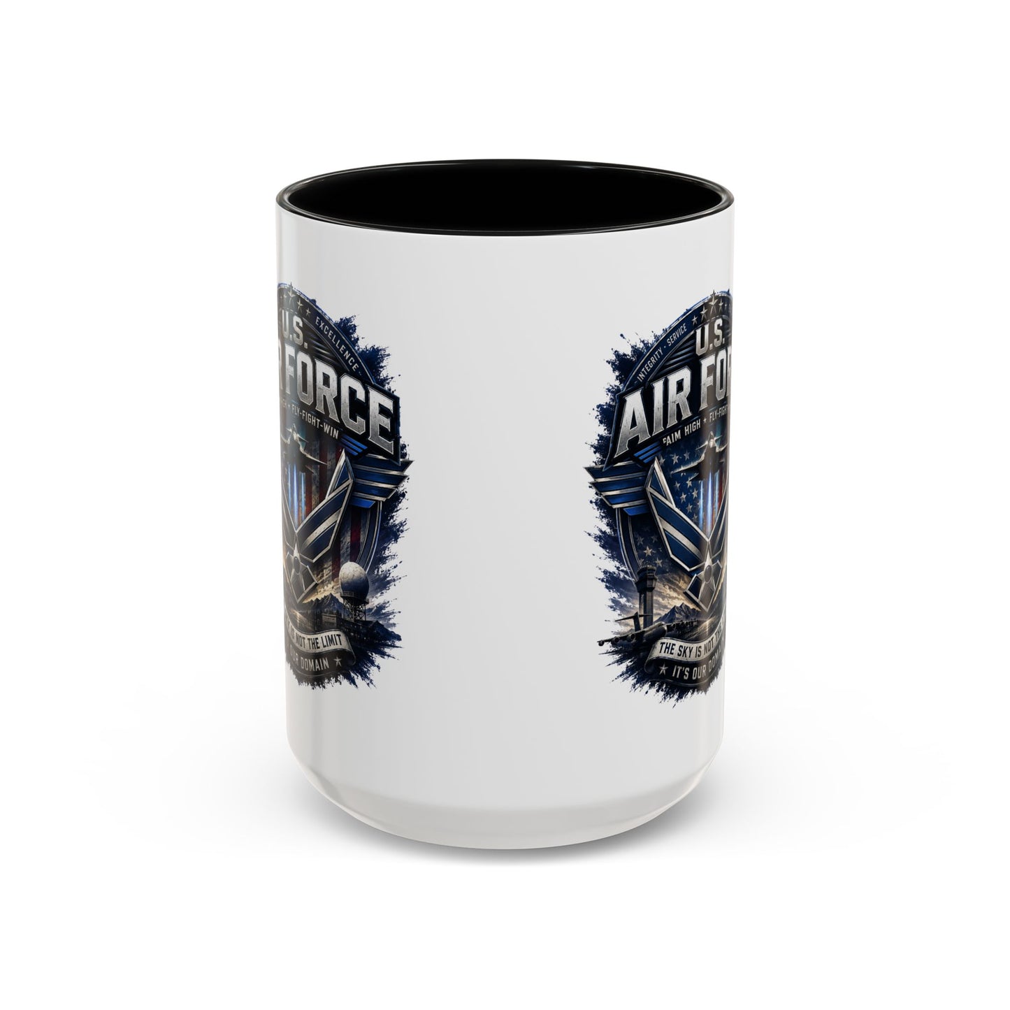 U.S. Air Force Accent Coffee Mug — Military Emblem 11/15oz