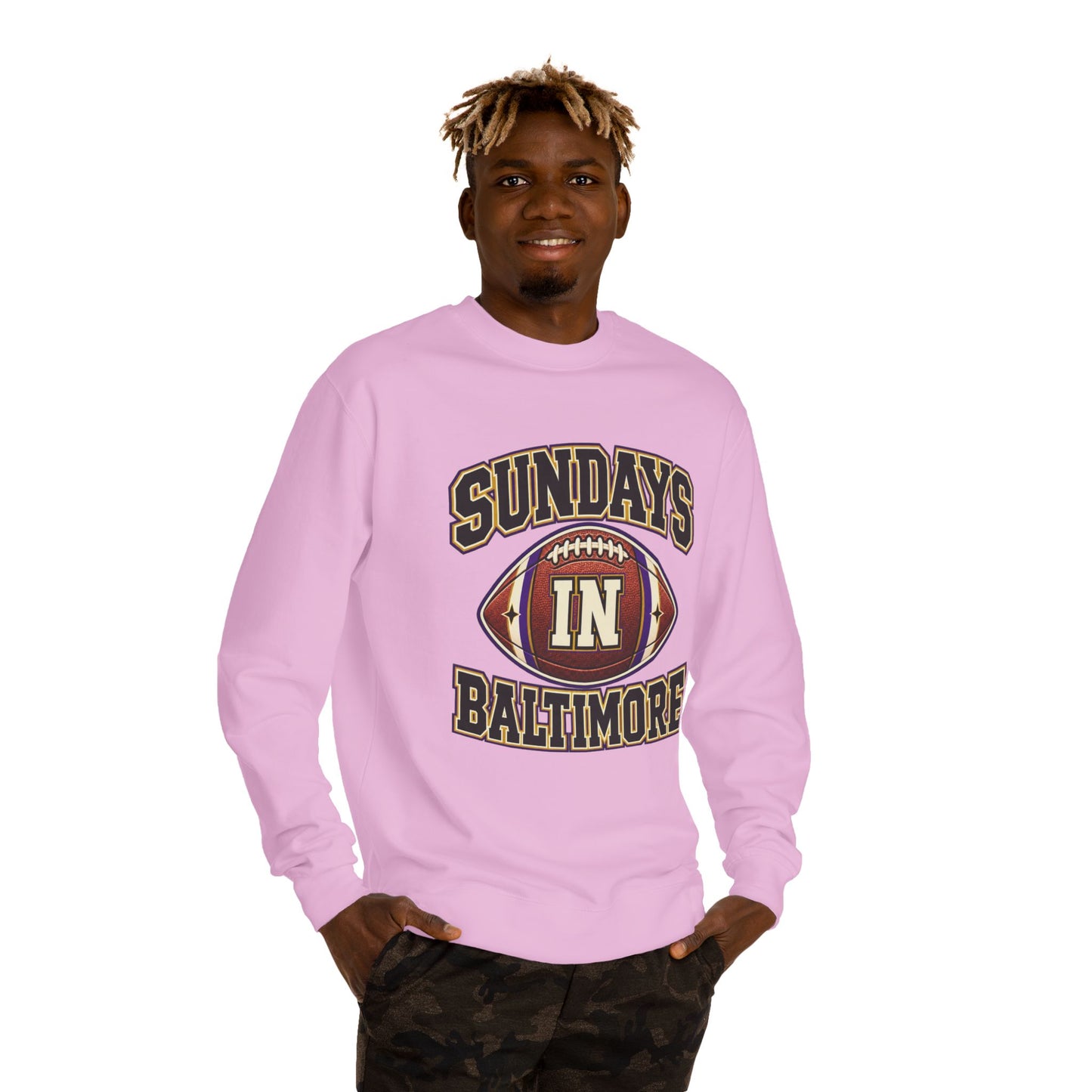 Sundays in Baltimore Football Sweatshirt — Game Day Crewneck for Ravens Fans