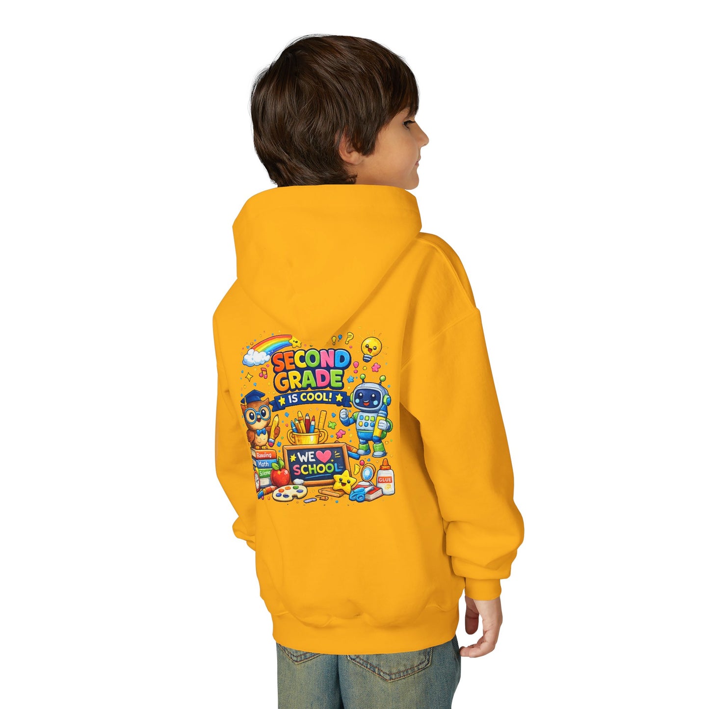Second Grade Hoodie — 'Second Grade Is Cool' Kids Back-to-School Sweatshirt