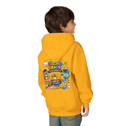 Second Grade Hoodie — 'Second Grade Is Cool' Kids Back-to-School Sweatshirt