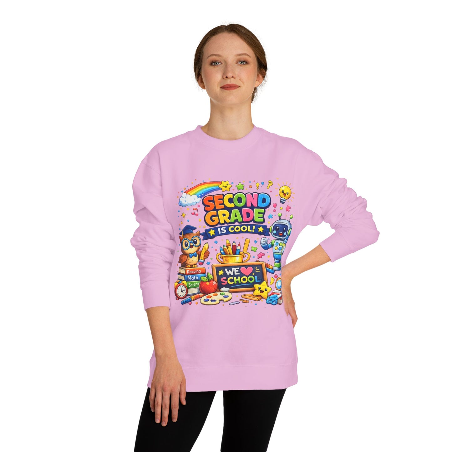 Second Grade Is Cool Sweatshirt – Cute School Kids Crewneck