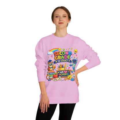 Second Grade Is Cool Sweatshirt – Cute School Kids Crewneck