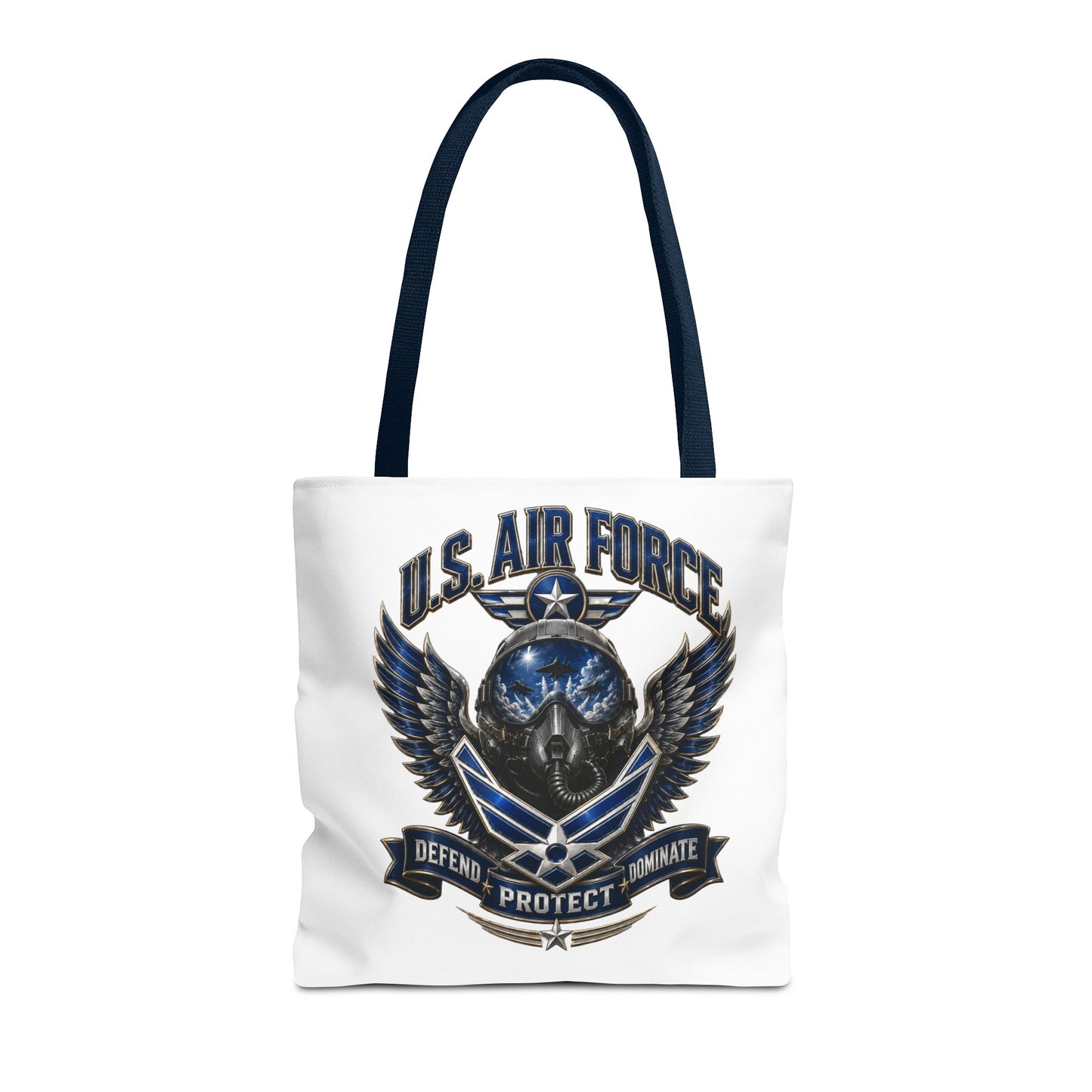 U.S. Air Force Emblem Tote Bag — Military Wings & Skull Design