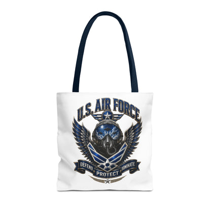 U.S. Air Force Emblem Tote Bag — Military Wings & Skull Design