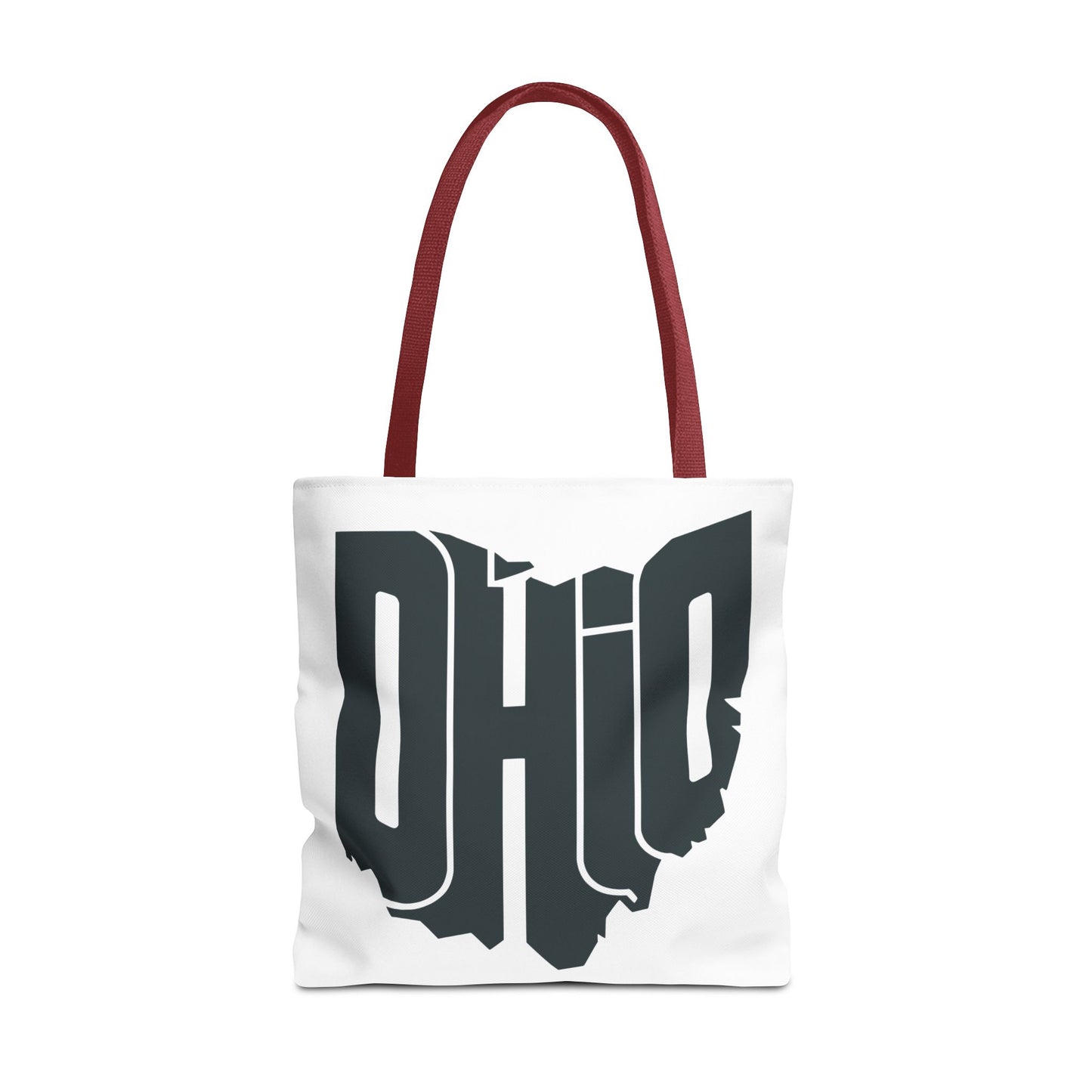 Ohio State Outline Tote Bag — Retro Ohio Text Graphic Tote