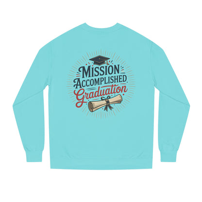 Graduation Sweatshirt "Mission Accomplished" - Grad Cap & Diploma Pullover