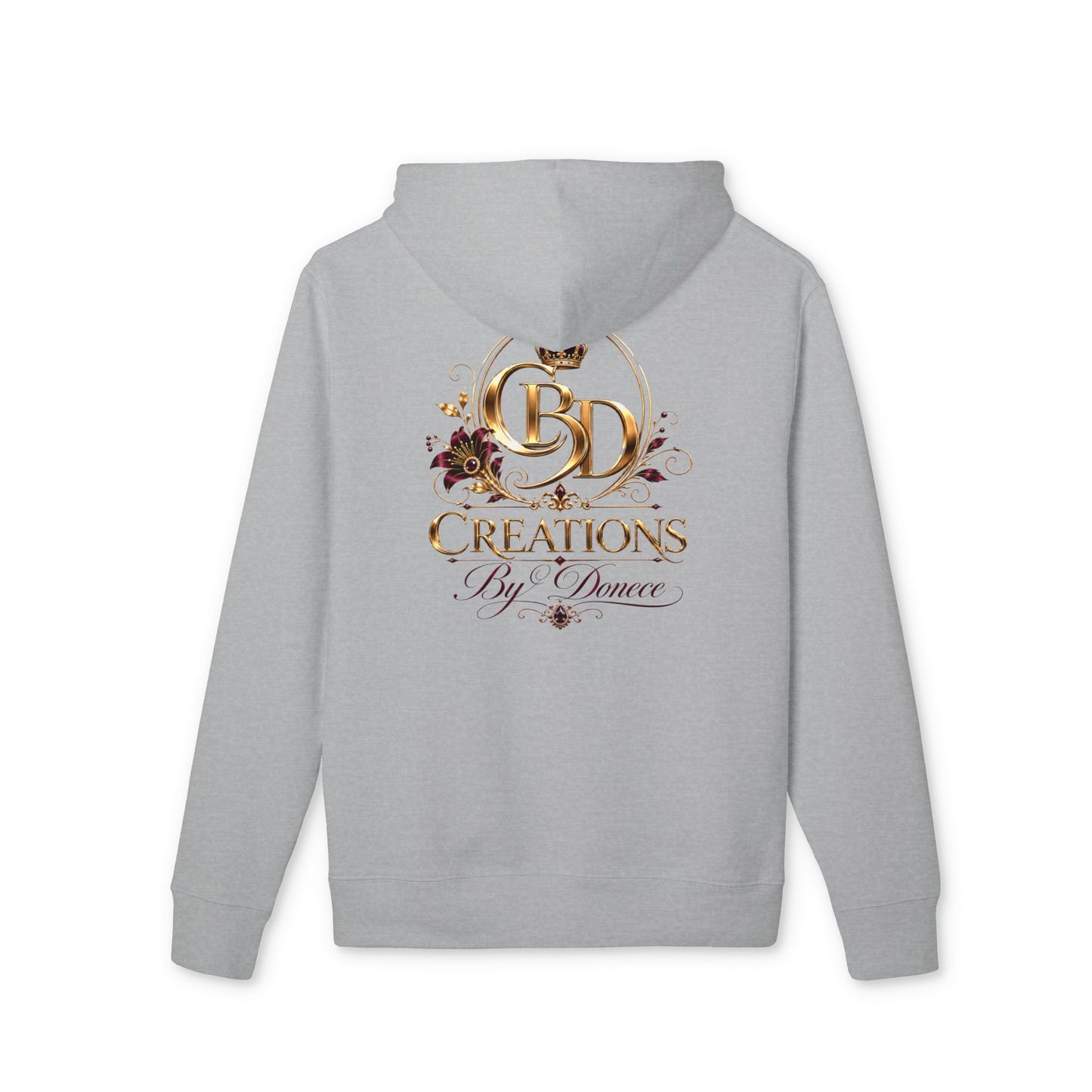 Creations By Donece Logo Hoodie — Floral Gold Emblem Sweatshirt
