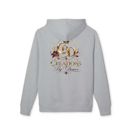 Creations By Donece Logo Hoodie — Floral Gold Emblem Sweatshirt