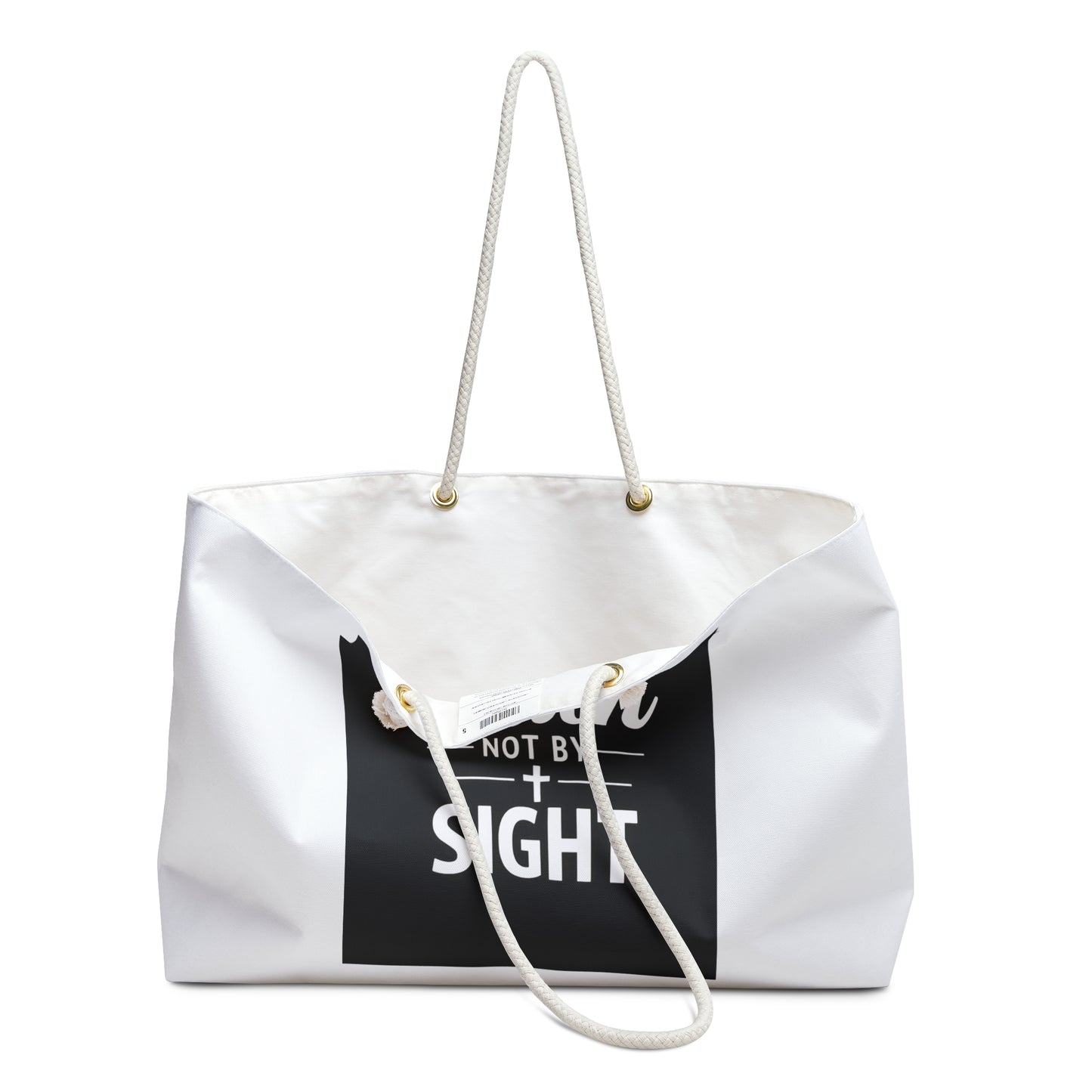 Faith-Inspired Weekender Bag — "Walk by Faith Not by Sight" Canvas Tote