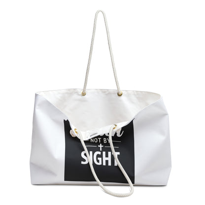 Faith-Inspired Weekender Bag — "Walk by Faith Not by Sight" Canvas Tote
