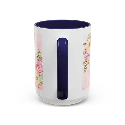 She is Mom Floral Accent Coffee Mug – ‘She is strong, loving, selfless and beautiful’ Gift for Mother’s Day