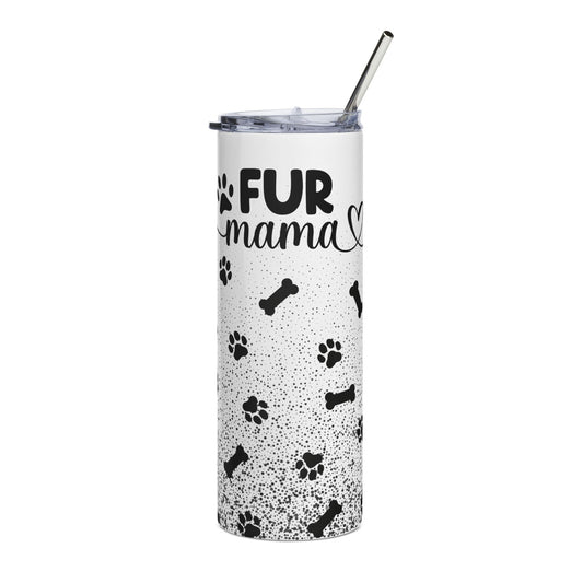Fur Mama 20oz Stainless Steel Tumbler – Insulated Paw Print Travel Cup