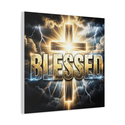 Blessed Cross Matte Canvas Wall Art