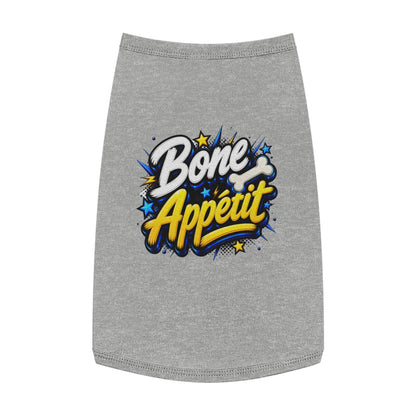 Pet Tank Top — "Bone Appétit" Graphic Dog Tank