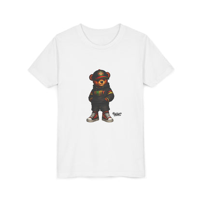 Youth T‑Shirt — Cool Bear Graphic Tee with 'UNITY' Hoodie Design