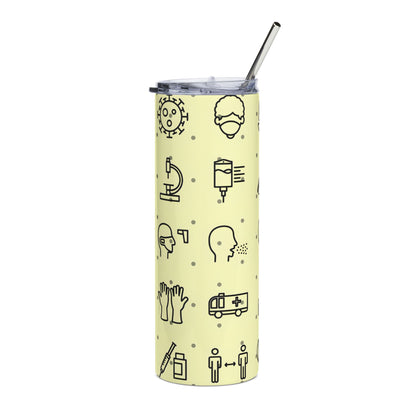 Medical Icons 20oz Stainless Tumbler — Healthcare Worker Travel Cup