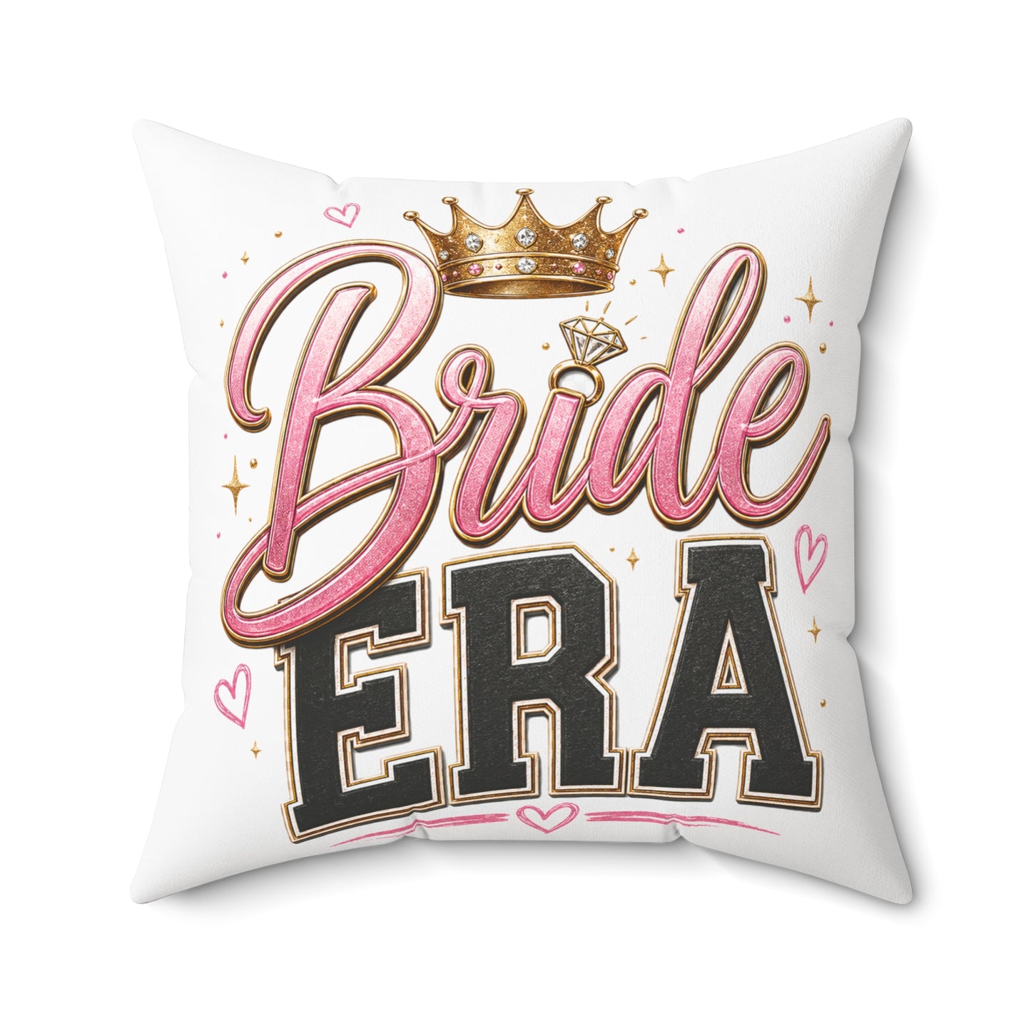 Bride Era Square Throw Pillow — Bachelorette Bridal Shower Decorative Cushion