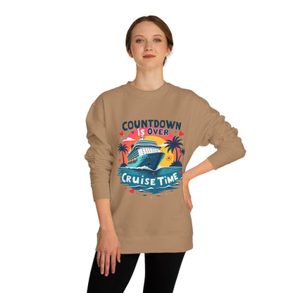 Cruise Time Sweatshirt - "Countdown Is Over" Tropical Cruise Crewneck