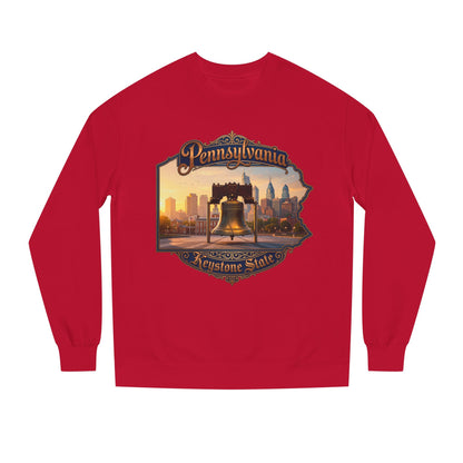Pennsylvania Keystone State Sweatshirt — Liberty Bell & City Skyline Crewneck
