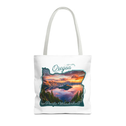 Oregon Scenic Tote Bag — 'Pacific Wonderland' Sunset Landscape Tote