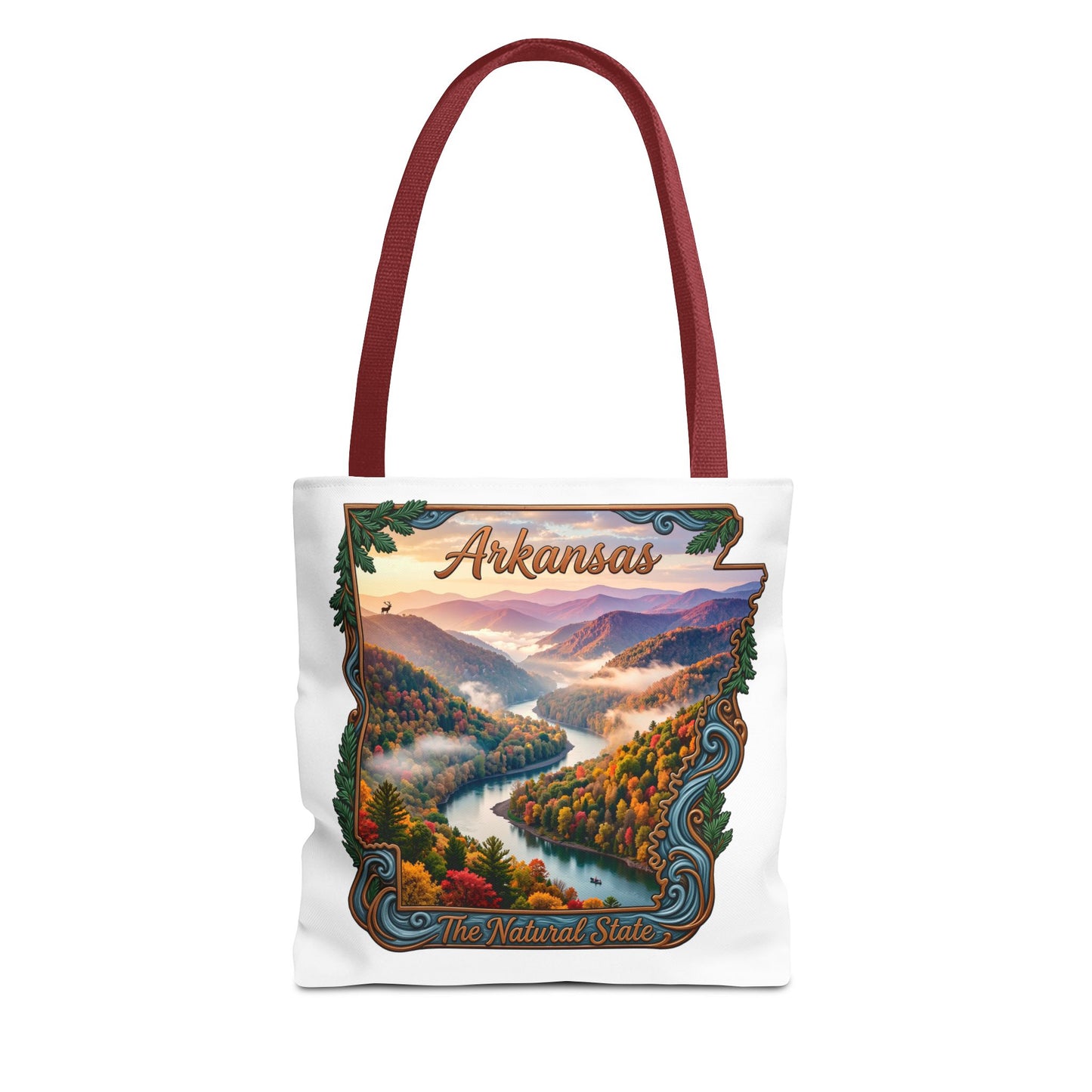 Arkansas Scenic Tote Bag - 'The Natural State' River Valley Landscape