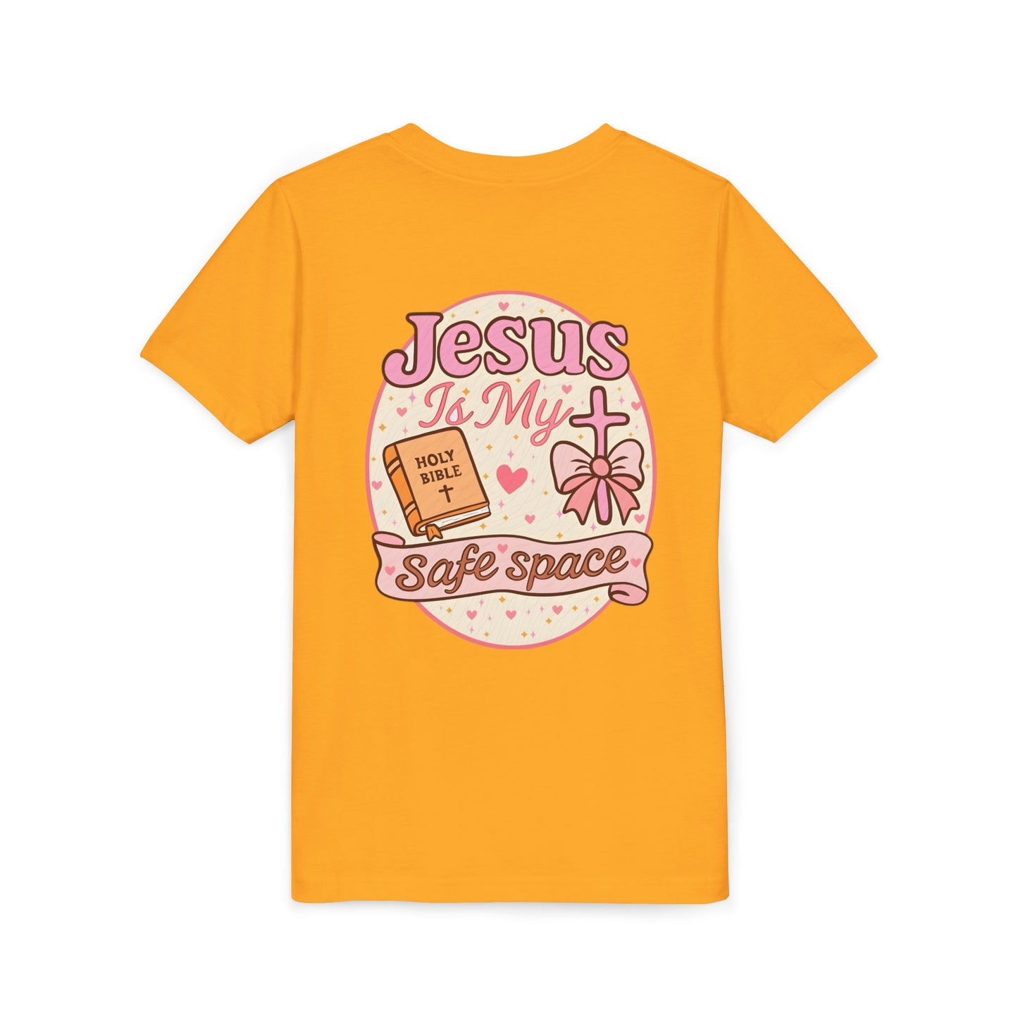 Youth Tee — "Jesus Is My Safe Space" Christian Kids T-Shirt