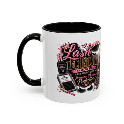Lash Technician Coffee Mug – 'Enhancing Beauty One Lash at a Time' Accent Mug