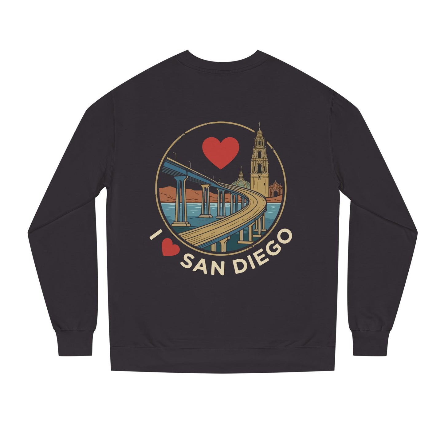 I Heart San Diego Sweatshirt — Balboa Park & Coronado Bridge Crewneck