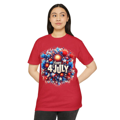 Happy 4th of July T-Shirt — Patriotic Fireworks Tee