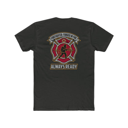 Firefighter Maltese Cross T‑Shirt — "Always Ready" Crew Tee