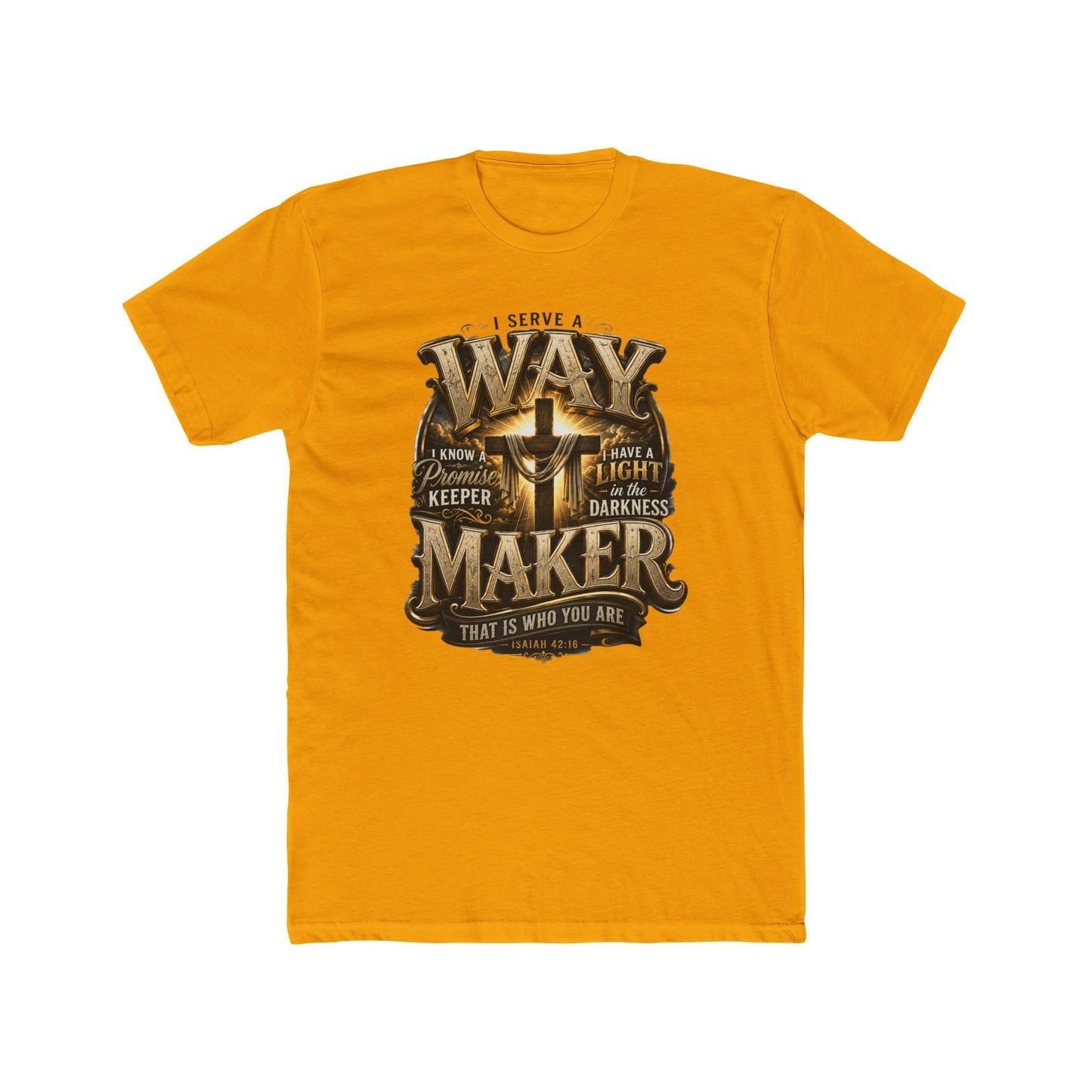 Waymaker T-Shirt — Christian Faith Graphic Tee with Cross and Inspirational Verse