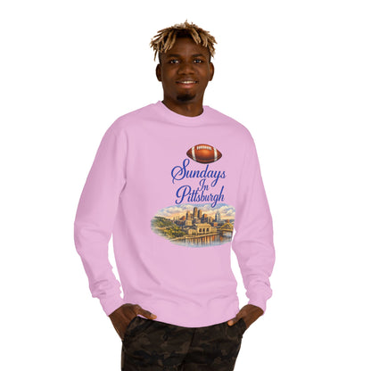 Sundays in Pittsburgh Sweatshirt — City Skyline Football Crewneck