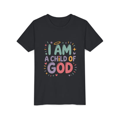 I Am A Child of God Youth Tee — Cute Pastel Christian Kids T-Shirt