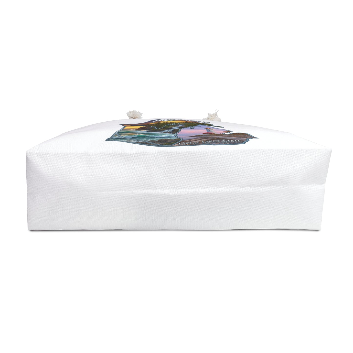 Michigan Lighthouse Weekender Bag — Scenic Great Lakes Travel Tote