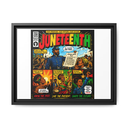 Juneteenth Comic Art Canvas - Framed Matte Wall Decor