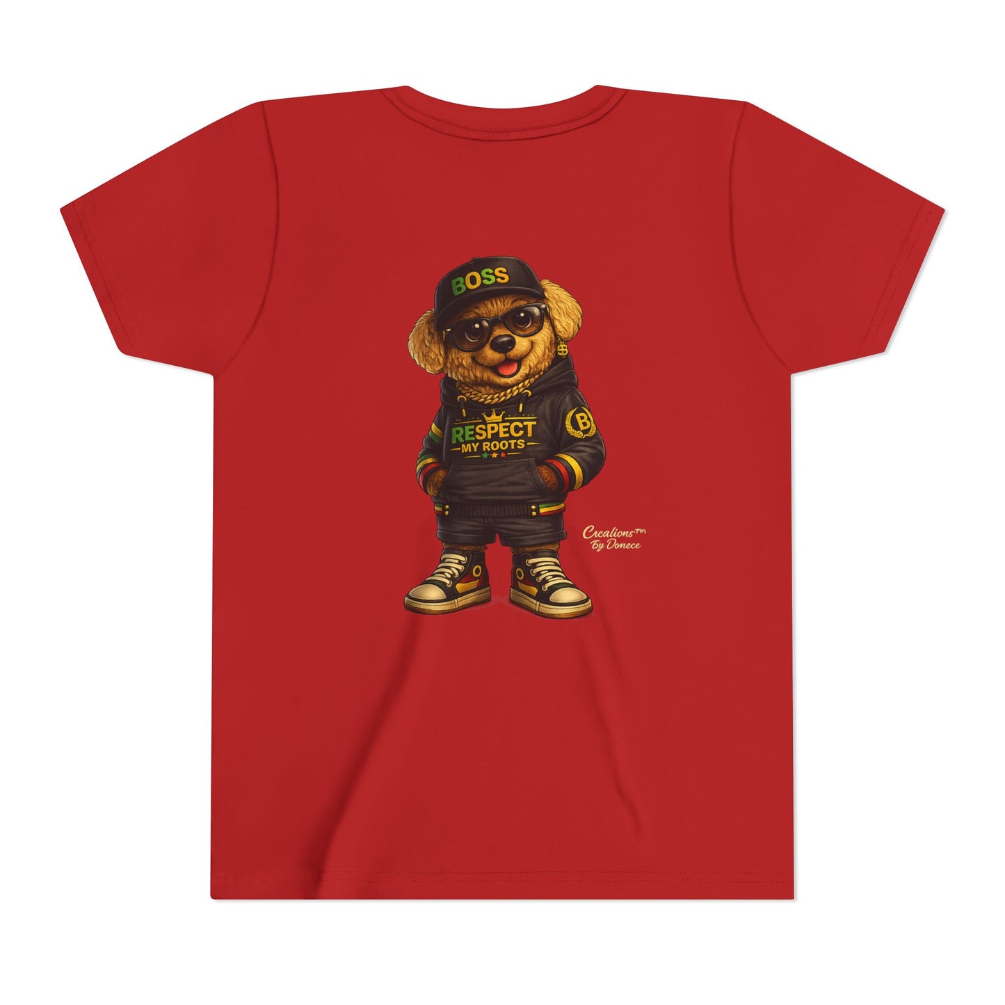 Kids Graphic Tee - 'Respect the Hustle' Teddy Bear Streetwear
