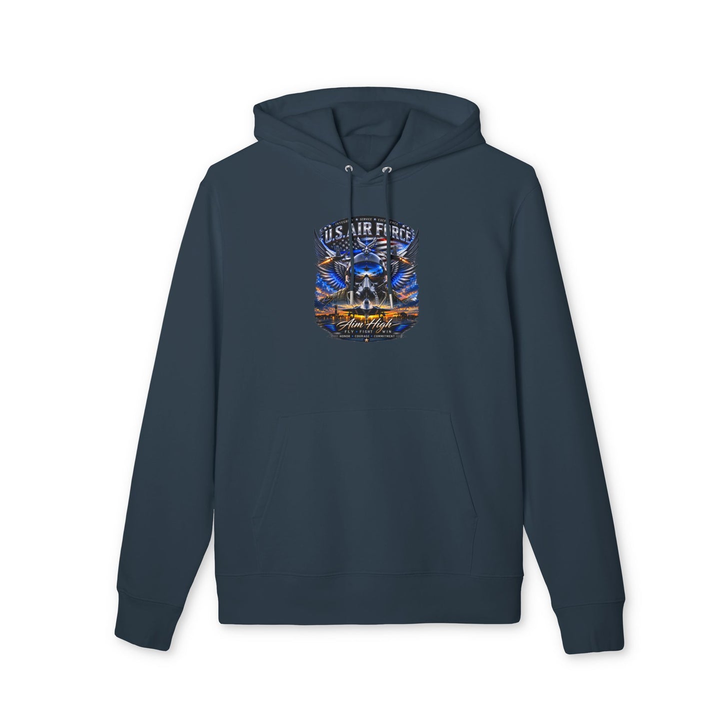 Air Force Skull Hoodie — U.S. Air Force Wings Military Tribute Pullover