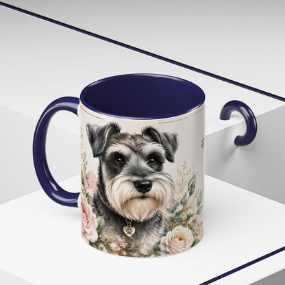 Miniature Schnauzer Coffee Mug - "Life Is Better With a Miniature Schnauzer" Accent Mug (11/15oz)